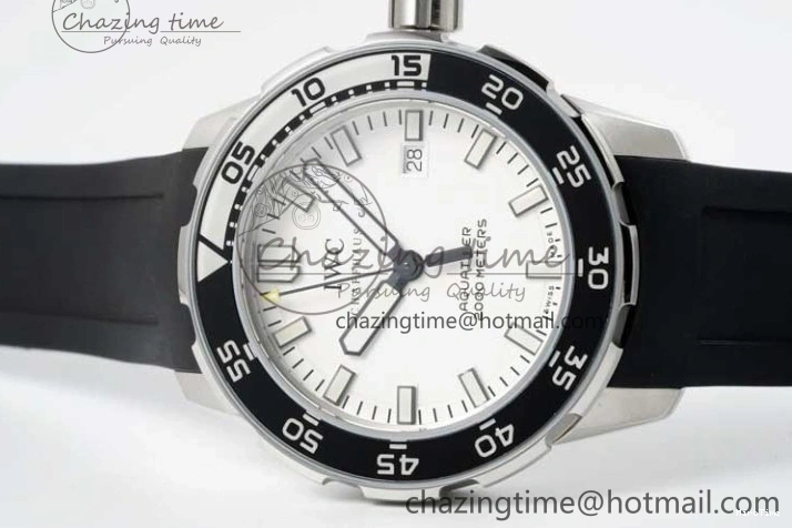 MIROTIME 0322 Premium Aquatimer Automatic SS RSF 1:1 Best Edition White Black Dial on Black Rubber Strap A 7067